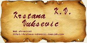 Krstana Vukšević vizit kartica